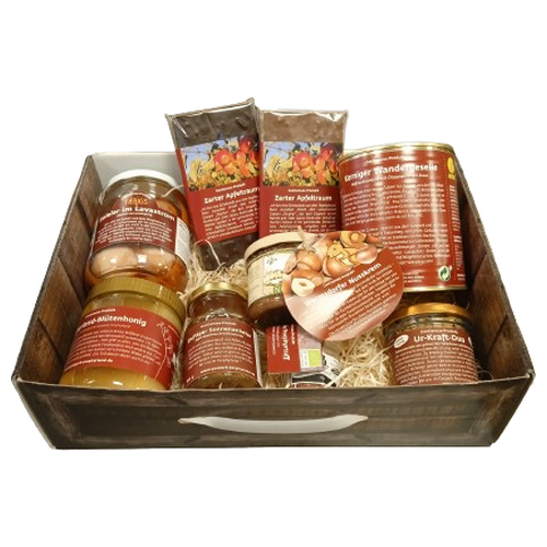 GeoGenuss PräsentBox mit GeoGenuss Produkten